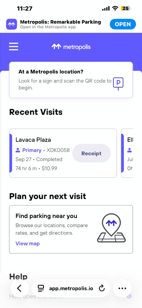 Metropolis App - Dashboard